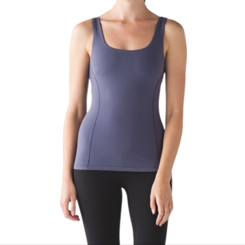 Lululemon Athletica Sculpt It Tank Active Athletic Workout‎ Yoga Greyvy Size 10